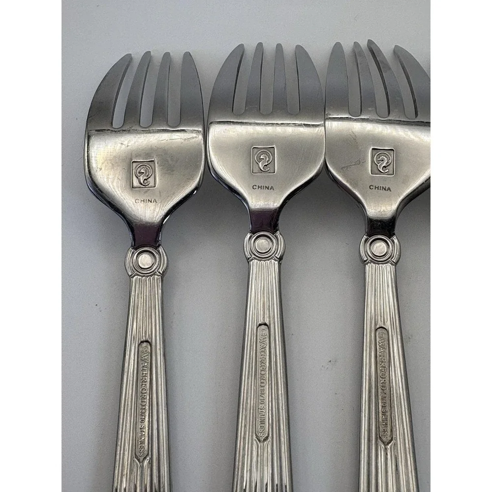 Waterford Carleton Stainless Salad Forks Set of 4 18/10 China